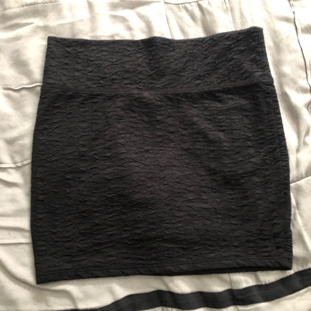 Ruffled, Black Mini Skirt